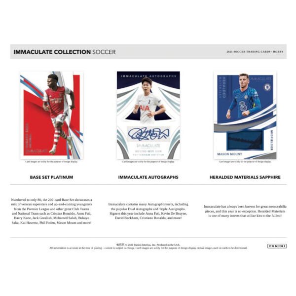 2021 Panini Immaculate Soccer Hobby Box - Image 4